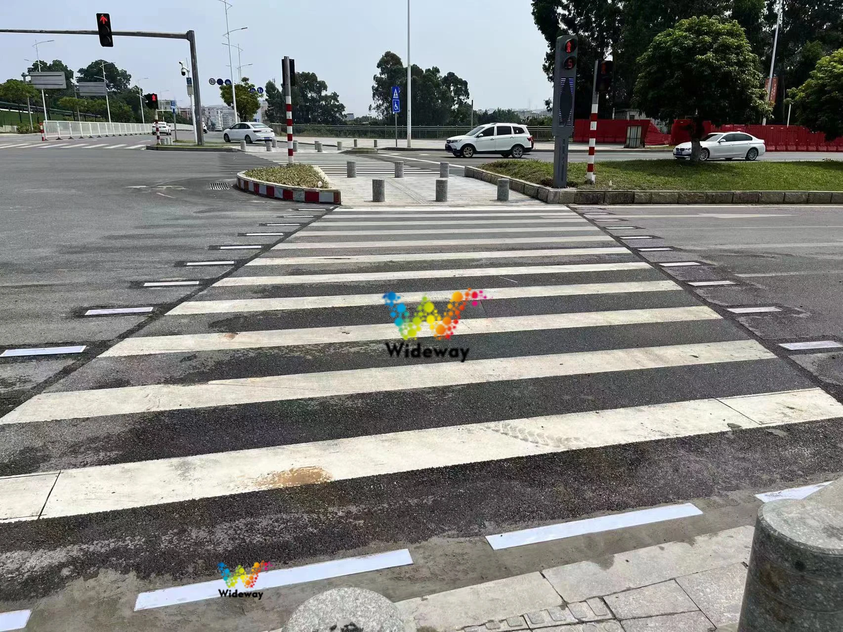 Zebra Crossing Pedestrian Crossing Waterproof Ground Embedded Warning LED Traffic Lights