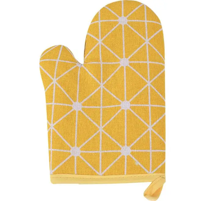 Wholesale High Temperature Non-Slip Kitchen Heat Resistant Custom Grill Electrical Insulation Linen  Extra Thick Oven Camp Glove