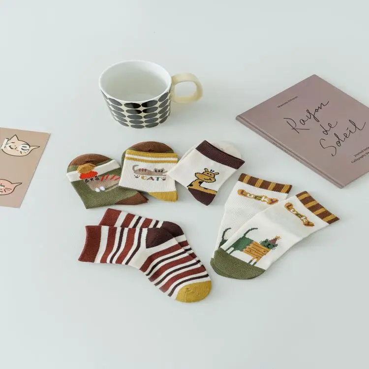 Custom logo baby socks kids socks wholesale soft breathable cotton ribbed children socks