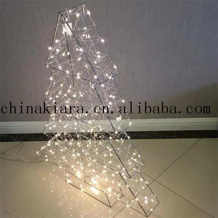 High Quality  3D Christmas Metal Snowflake Shape Copper wire Lights  Outdoor Waterproof  for Yard  Decoration