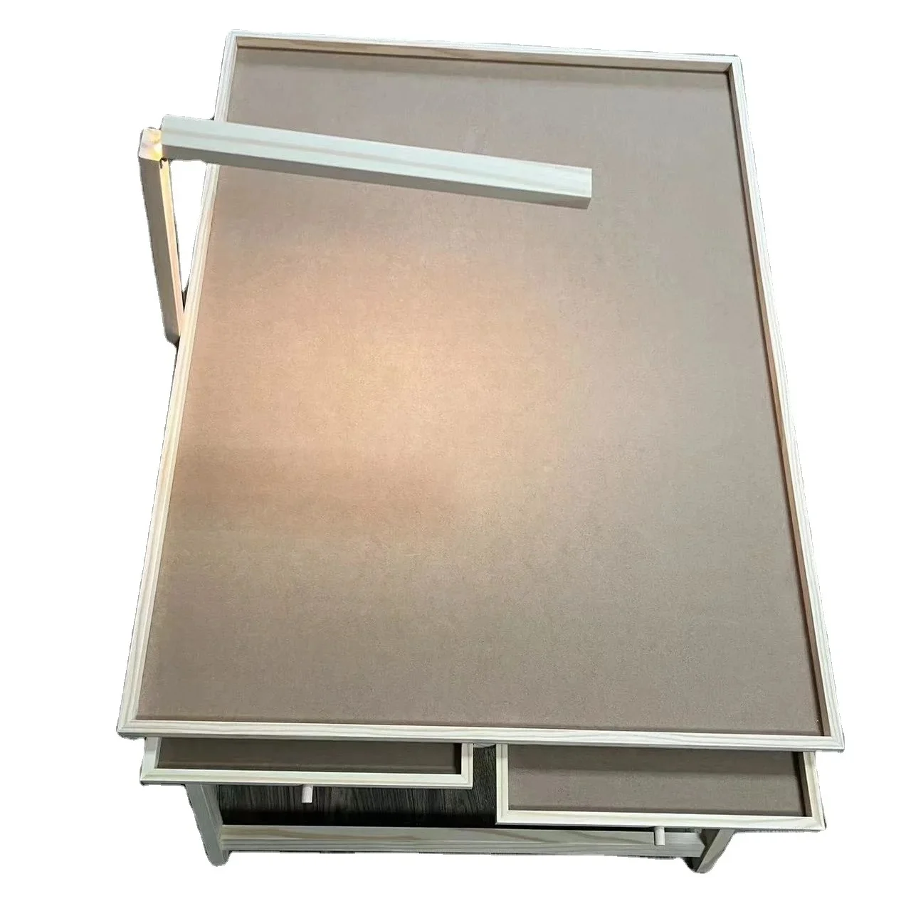 wood Jigsaw Puzzle Table with LED Light, Jigsaw Puzzle Board with Folding Legs and Cover, Wooden Plateau Puzzle