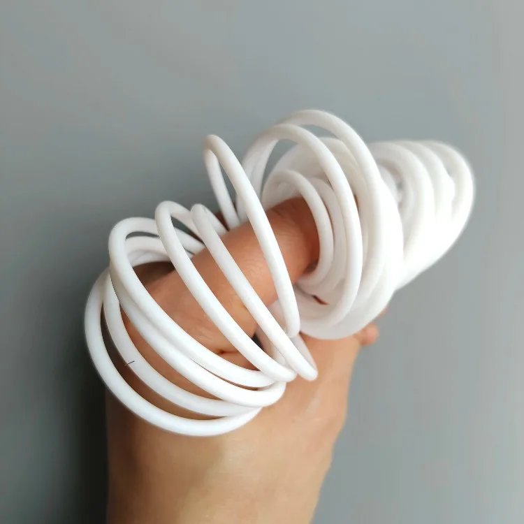 Оптовая продажа высокая температура и устойчивость к коррозии Ptfe белое уплотнительное кольцо с фигурой по индивидуальному заказу