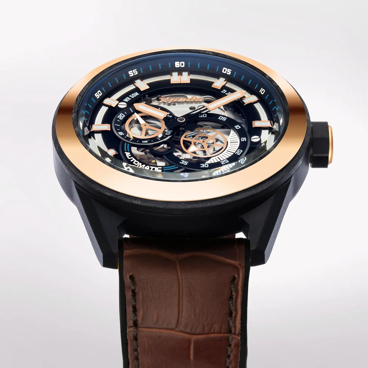 TIME BOX TC808A stainless steel fashion wrist custom logo quality luxury automatic mechanical watch for men