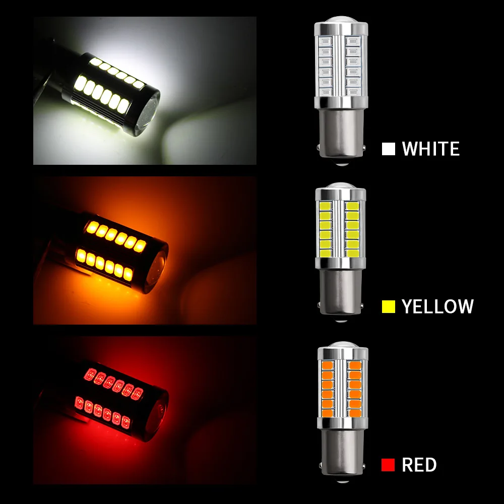 33 SMD Car LED Brake Light 7443 1156 1157 T20 LED auto Car Turn Signal Bulb LED
