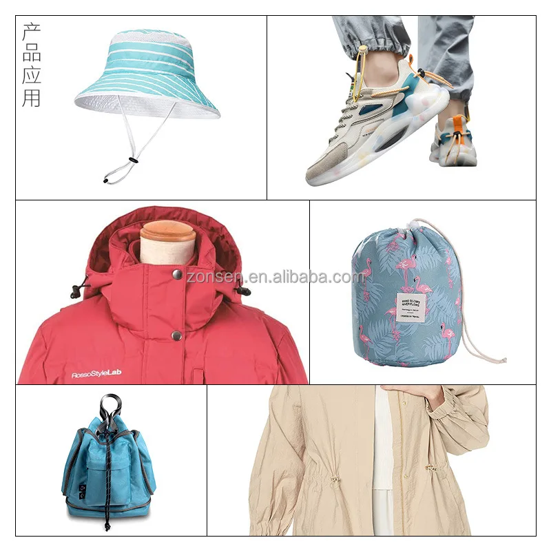 Many Sizes Wholesale Black Plastic Cord Lock Nylon Spring End Toggle Clip End Stopper For Clothing Bags Shoes