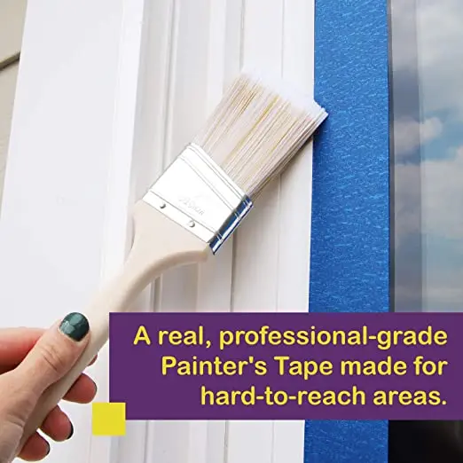 Natural Rubber General Purpose Sharp Edge Wall Art 140U Yellow Crepe Paper Masking Tape