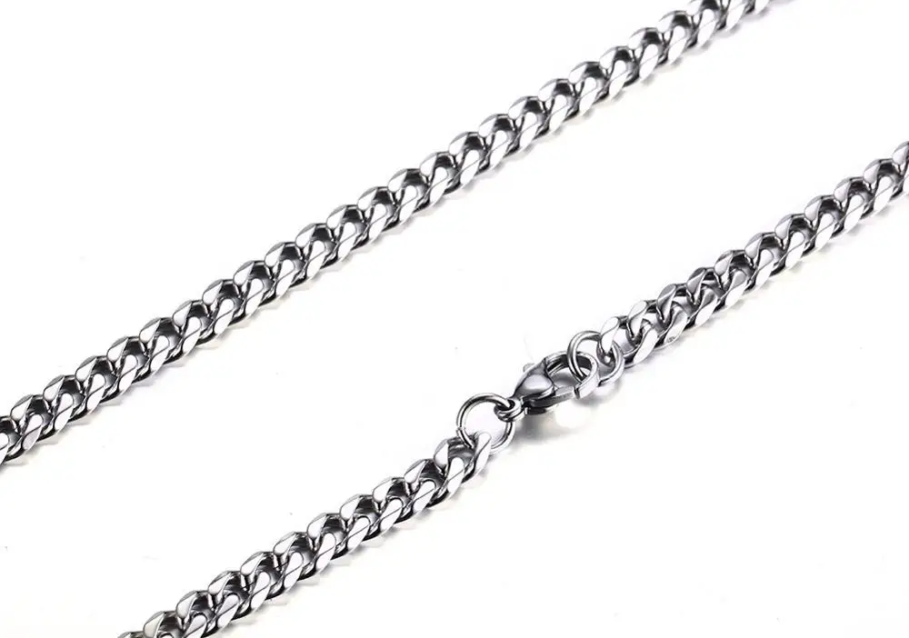 Fashion Jewelry S925 Sterling Silver classic Cuban Link Chain Necklace