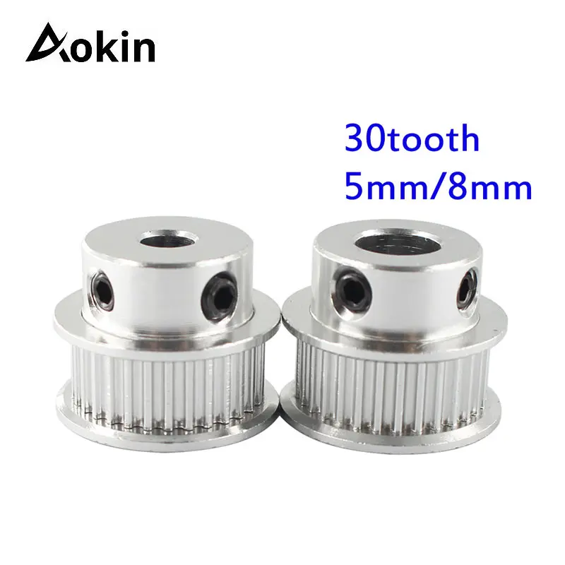 3D Printer Parts GT2 Timing Pulley 30 36 40 60 Tooth Wheel Bore 5mm 8mm Aluminum Gear Teeth Width 6mm 2GT Accessories For Reprap
