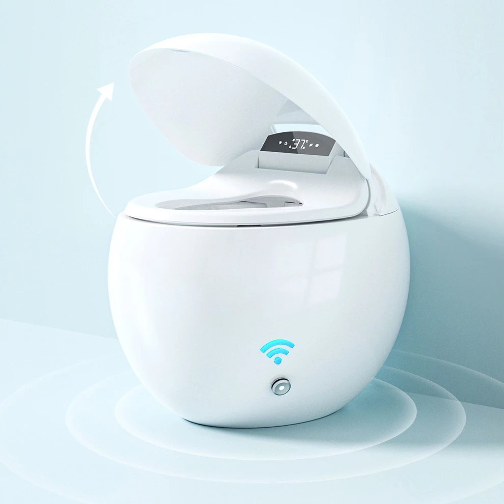 Smart Household Fully Automatic Elongated Toilet Integrated Siphon Hot Item Water Pressure-Free Sterilization Flip Top