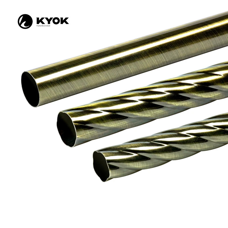 KYOK Hot Selling Curtain Accessories Hanging Metal Iron Curtain  Pipe /Tube Curtain Pole