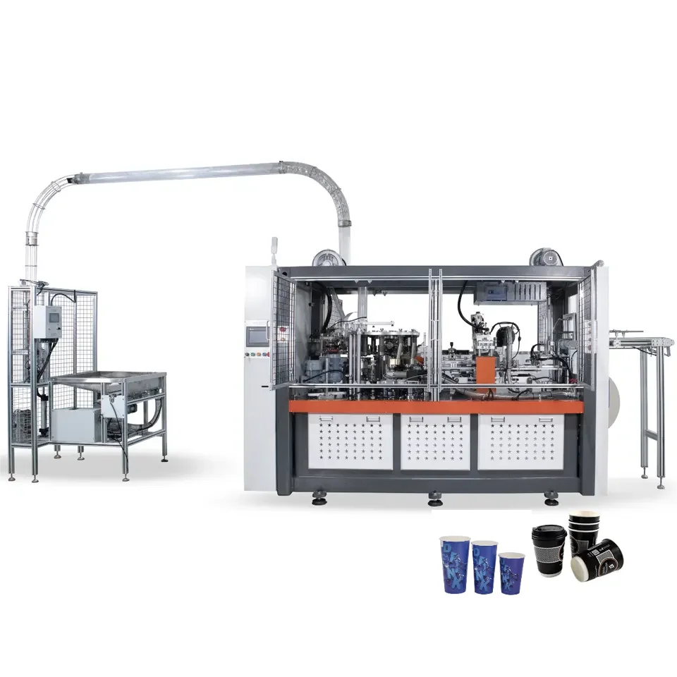 Automatic Grade Single or Double PE Coated Paper 2.5-12oz Size Butterfly Design Paper Cup Forming Machine with Handle