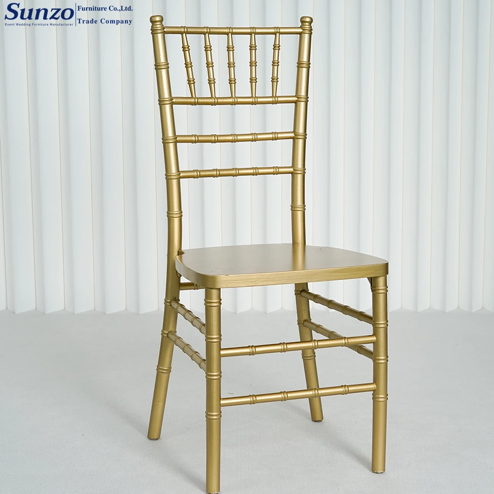 Gold Chiavari Chivari Chairs with Cushion for Wedding Banquet Party