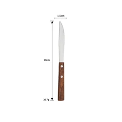 Stainless Steel wood cutlery Custom Logo Hot Sell Low MOQ wood handle cutlery