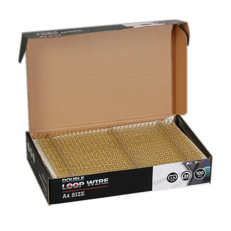 
factory color A4 box twin ring wire double loop book binding wire o 