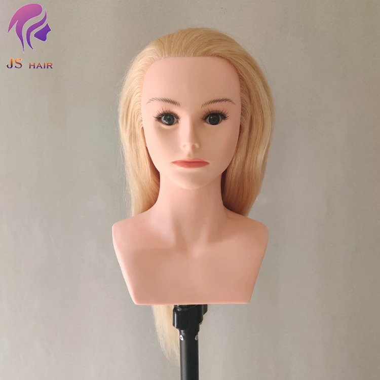 Human Training Head Beauty school teaching tools hot sales human hair wig mannequin heads with shoulders