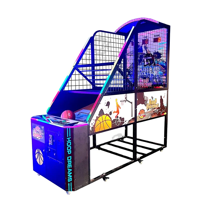 MAKER Popular hoops Child basketball game machine 1 player Street Basketball Arcade Electronic Basketball Shooting Game Machine