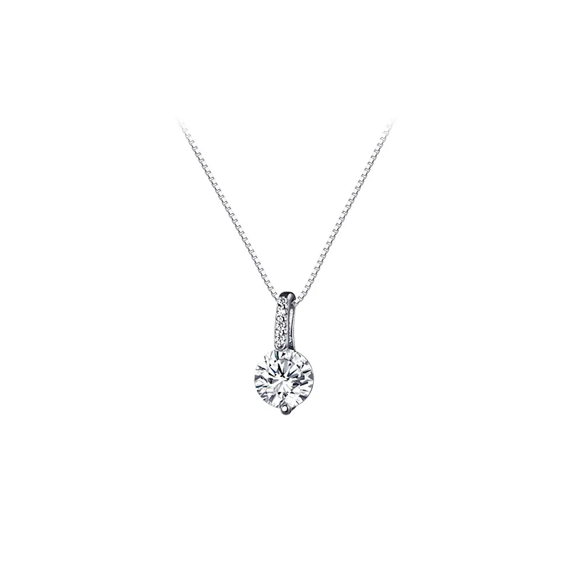 Manufacturer direct sale 925 sterling silver cz necklace for women diamond wedding necklace