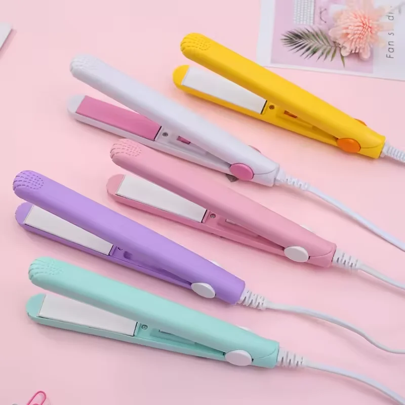 Hot Selling 2 in 1 Curling Hair Iron With US Euro Plug Ceramic Electric Mini Hair Straightener Flat Iron For Hairstyle
