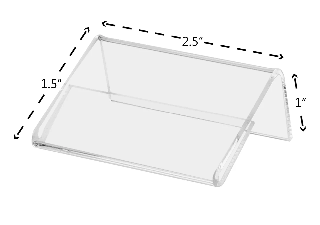 Personalized Countertop Lucite label holders Clear Acrylic Price Tag Name Plate display Holder