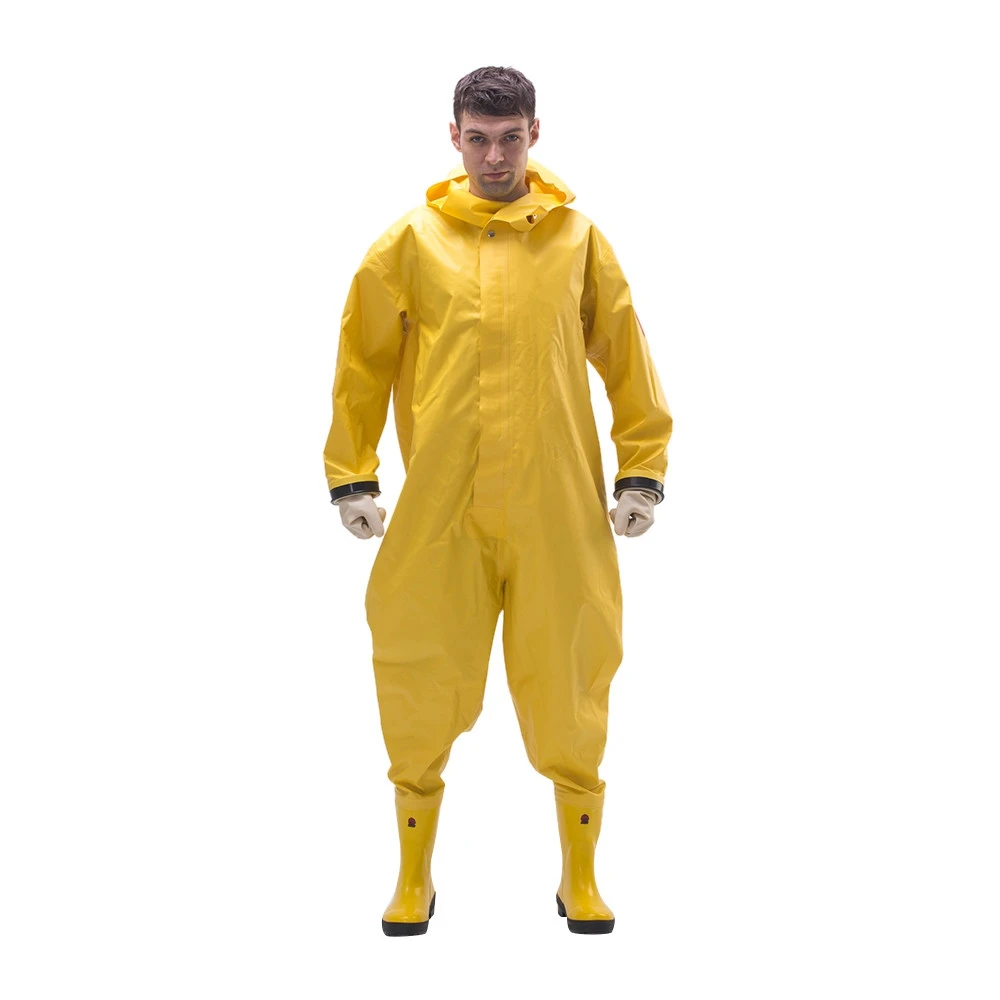 Желтые химически стойкие костюмы пожарного класса B
