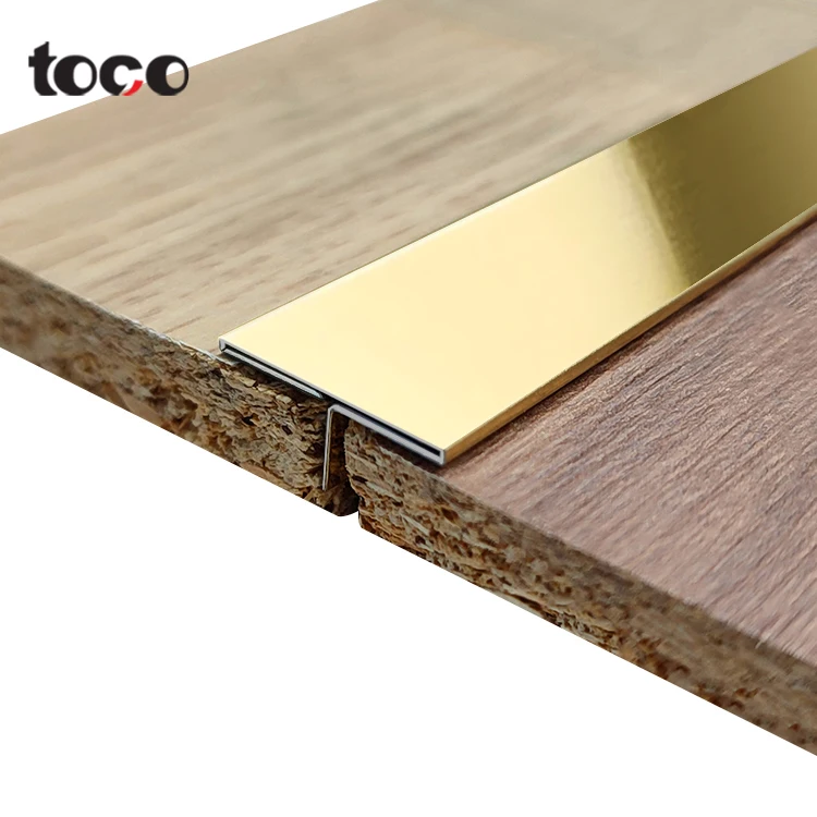 Toco Supply High Quality Gold Mirror Polishing Stainless Steel Tile Trim Decorative Flat Trim Strip For Furniture