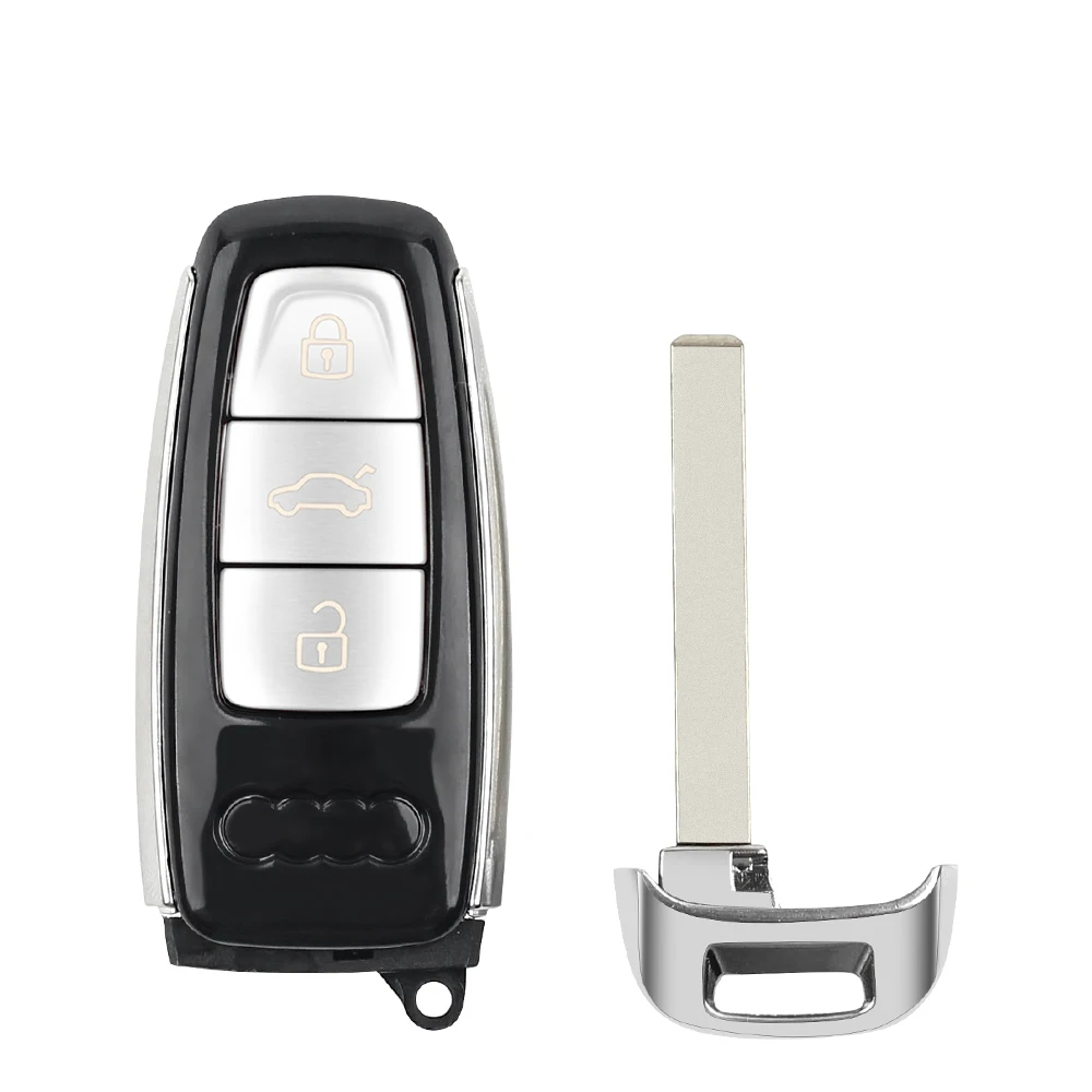3 Buttons Remote Car Key Shell Case Fob For Audi A6 C8 A7 A8 Q8 2017-2020 Fob Case Replacement New Arrivel