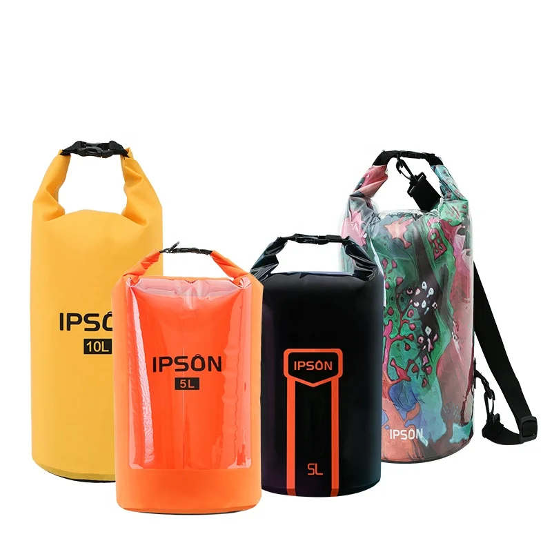  Водонепроницаемая сухая сумка IPSON 2L для прогулок на лодке Походов Кемпинга с логотипом