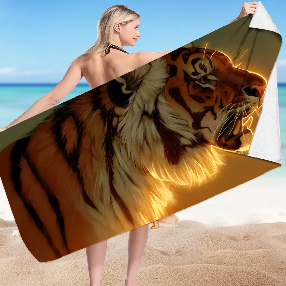 Summer Quick Dry Microfiber Beach Towel Custom Sublimation Printed Beach Towels With Logo