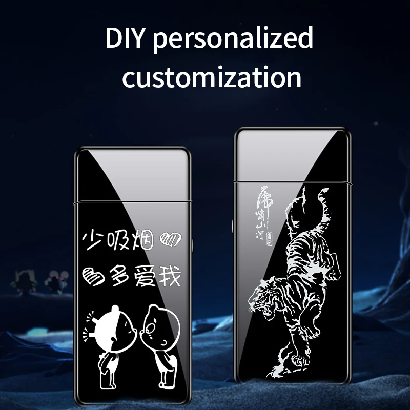 Rechargeable Electronic Cigarette Lighter Windproof USB Electric Lighters