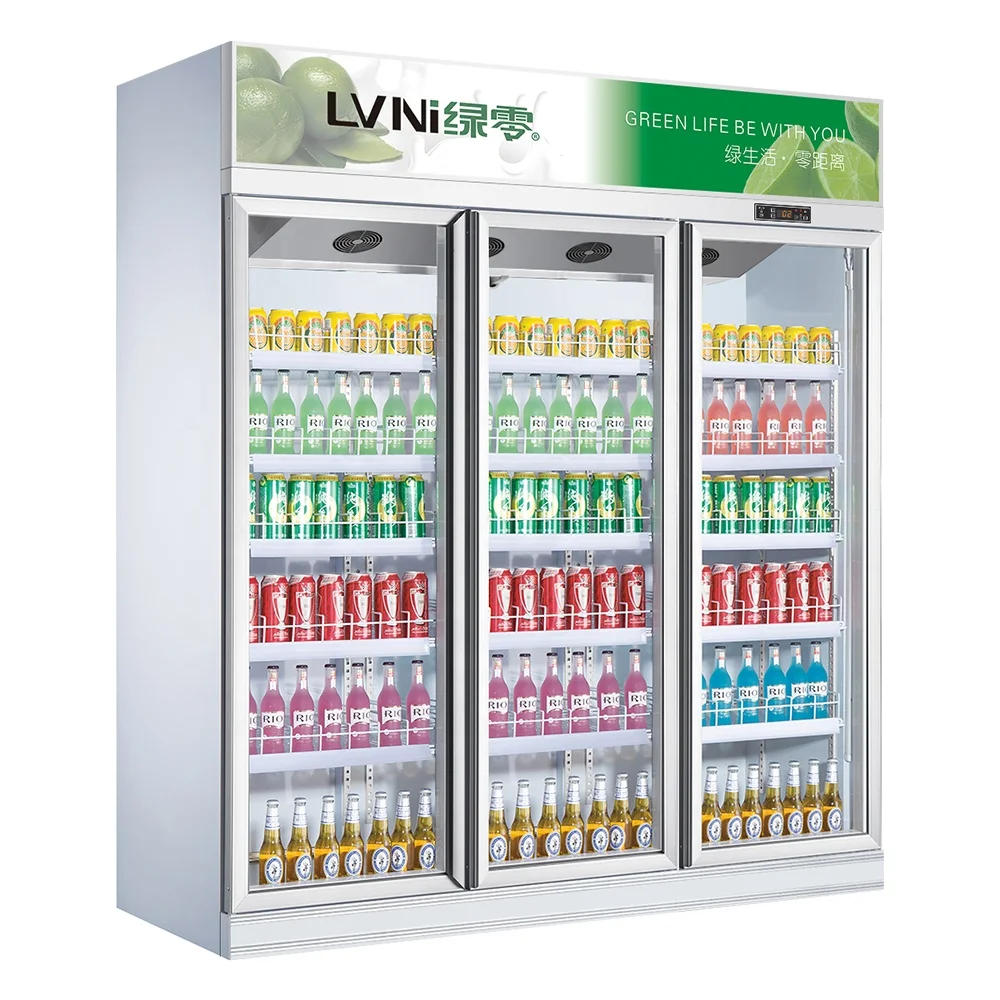 Display refrigerator glass door big capacity back bar cooler beverage fridge drinks showcase freezer