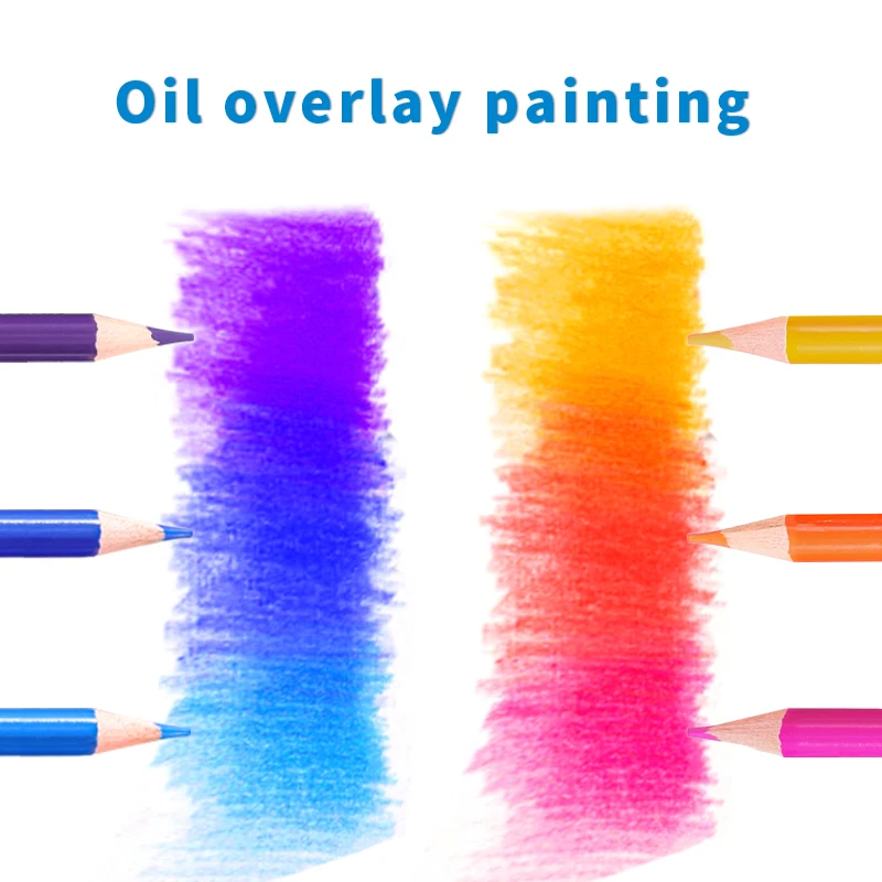 school supplies custom 72/120 colors PP box oil color pencil