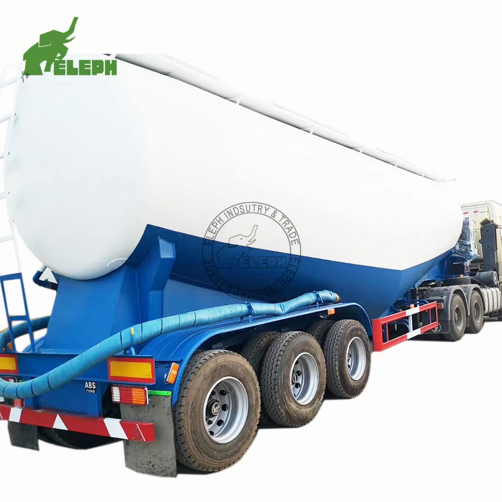 Bulk Cement Transport Tank Semi Trailer With Diesel Engine and Air Compressor(11)