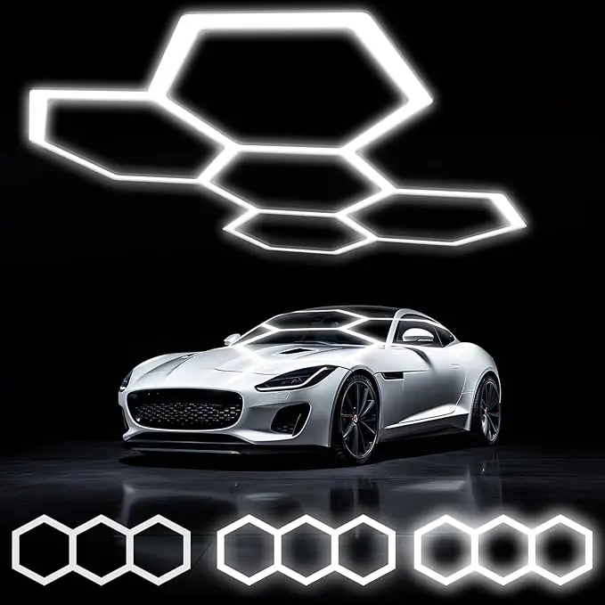 Energy Saving Diy Led Hexagon Honeycomb Car Workshop Garage Light Garage light Gym light