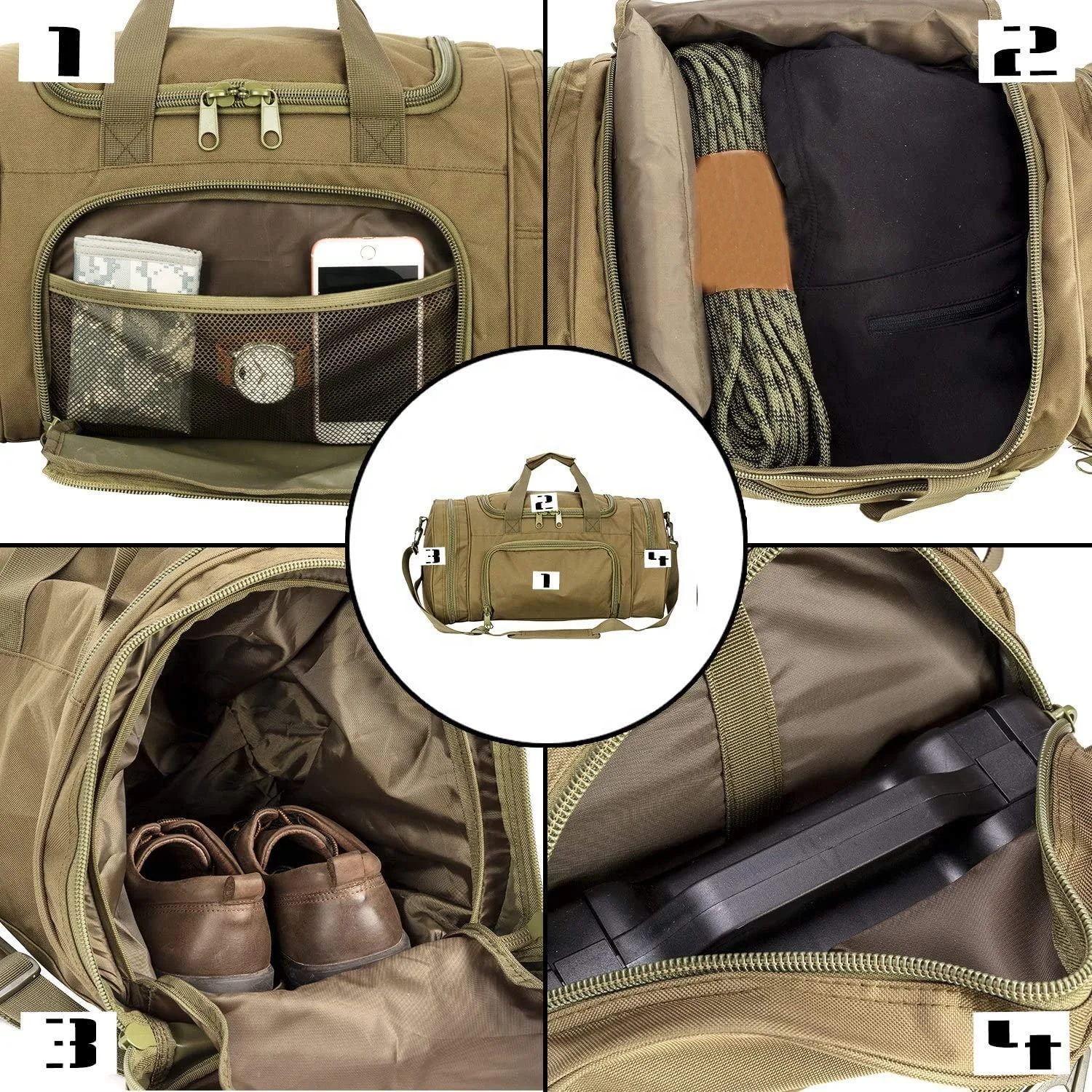 Wholesale Men Outdoor Travel Bag Multifunction Practical Duffel Bag Waterproof Duffel Bag Carry on Shoulder