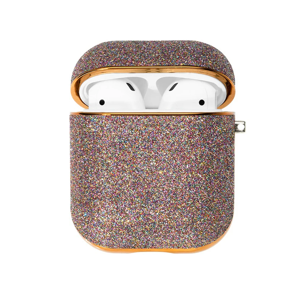 
New Arrival 2021 Bling Custom Case For Airpod Case Luxury customized Cover For Airpods 1 2 Casesn Leather Sparkle Cases Caso 