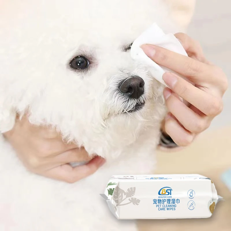 Customize Logo Biodegradable Pet Teeth Hair Ear Cleaning Wet Wipes Dog Cat Comb Wipes Wet