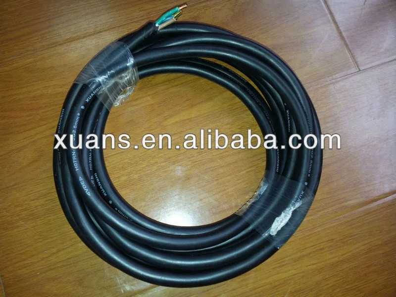 VDE Standard Neoprene H07RN-F Rubber 3 Core Flexible Electrical Power Cable