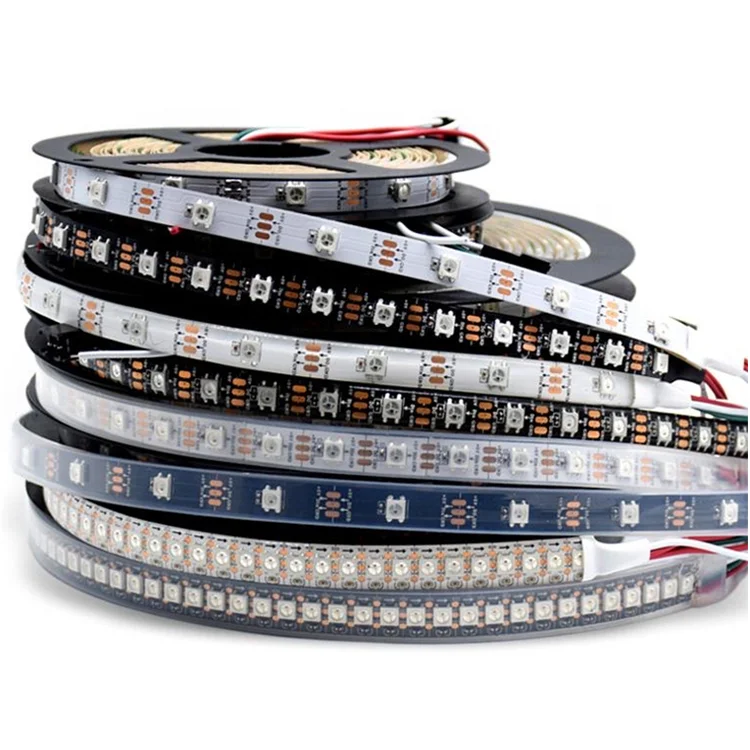 12V ws2812b addressable rgb led strip digital rgbic led products waterproof ws2811 ws2812b led light strip
