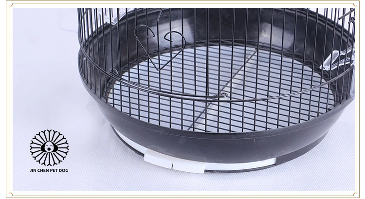 Multifunctional custom pet bird cage round luxury breeding parrot cage household movable metal pet cage