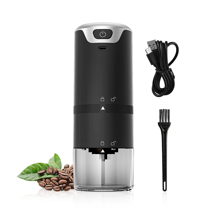 High performance portable electric coffee grinder Burr grinder Italian coffee grinder high quality custom black and white body