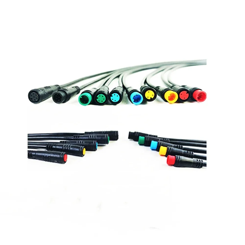 Julet Ebike Extension Cable Connector 2 3 4 5 6 Pin Cable Waterproof Connector For Ebike Light Throttle Ebrake Display Parts