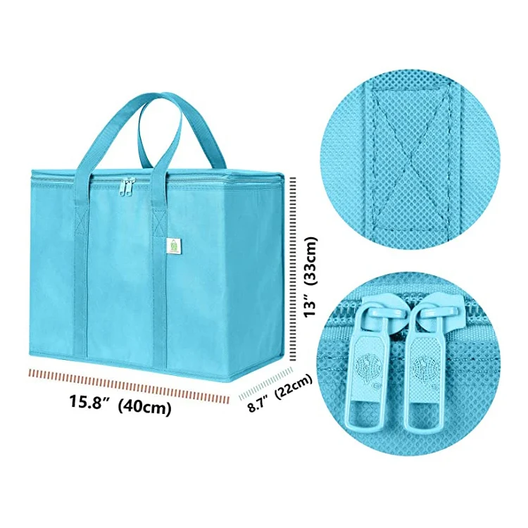 Custom Logo Cheap Insulated Non Woven Thermal Food Deliver Tote Lunch Cooler Bag