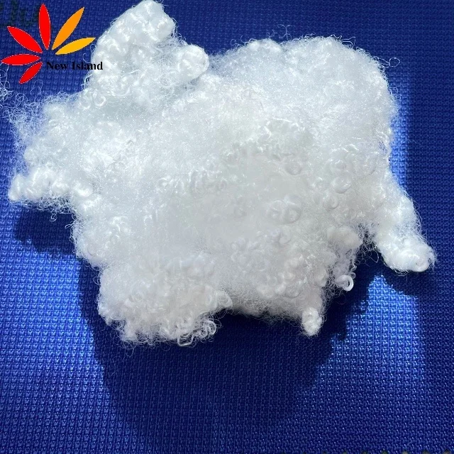 Export to Saudi Arabia softness fiberfill white virgin HCS 7D*64MM polyester filling fiber