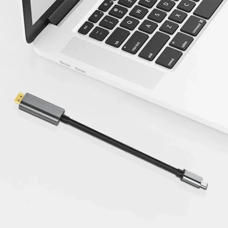 Factory custom aluminum alloy PVC USB Type to HDMI high-definition viewing Angle TV public cable adapter converter