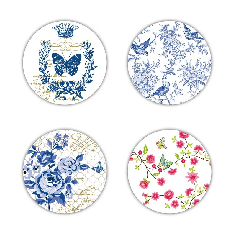 Hot-sell Water-absorbent Ceramic Round Shape Coaster Customized Design for Family Gifts with Cork Backing Factory Price