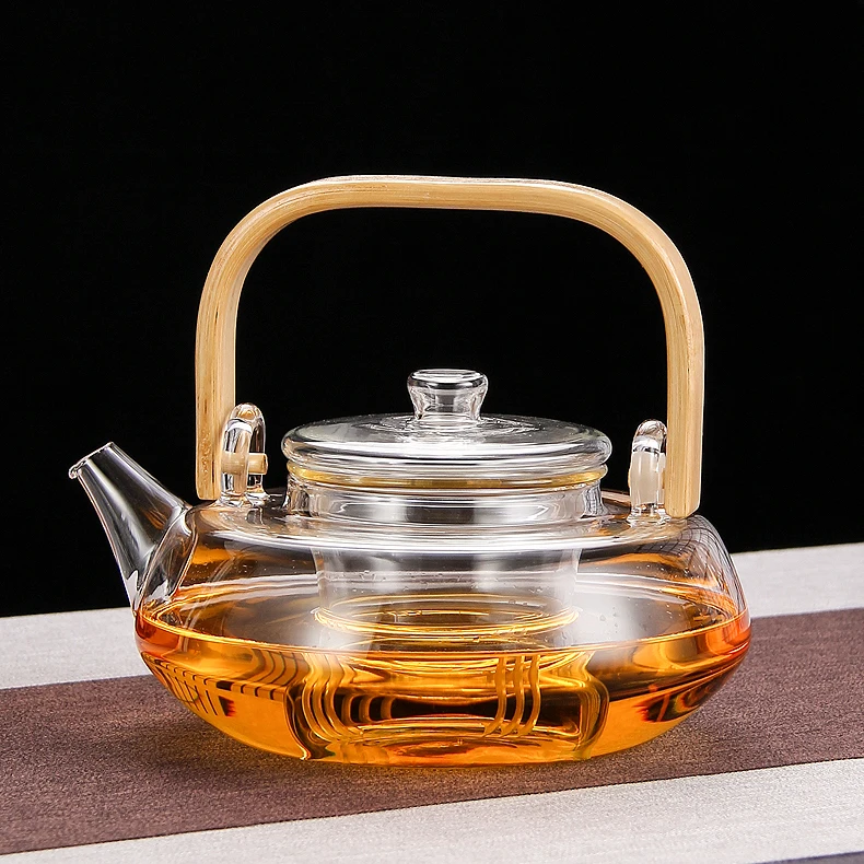 Eco-friendly Feature Teapot Handmade Heat Resistance Borosilicate Coffee & Tea Sets High Borosilicate Glass,glass Custom Logo
