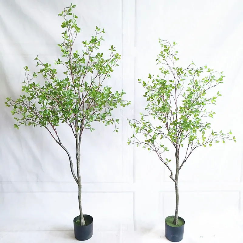 90 cm Outdoor Indoor Room Decorative Artificial Tsubaki Leaves Tree Artificial Plant In Pots