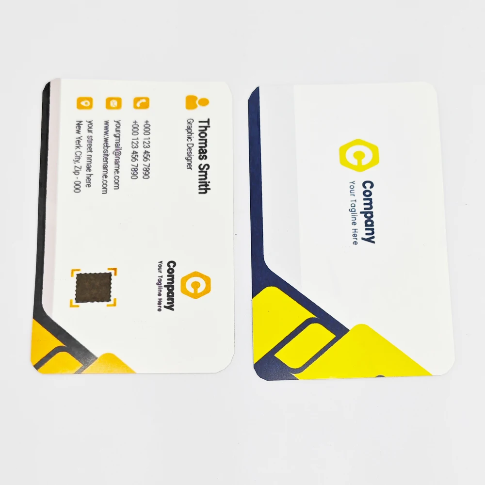 Waterproof sublimation PET business cards blank bank cards heat press custom name cards