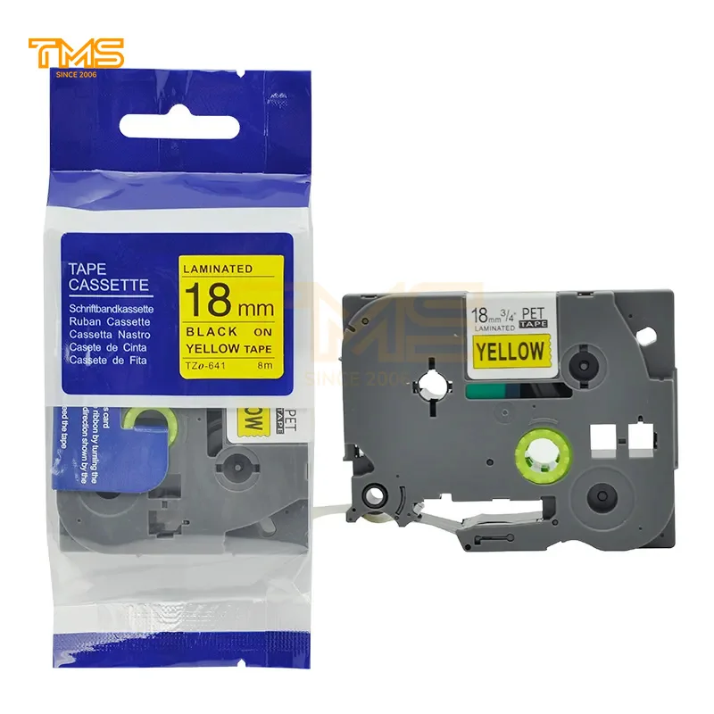 TMS Tze641 Tze-641 Tz641 18 мм лента для этикеток Brother черный