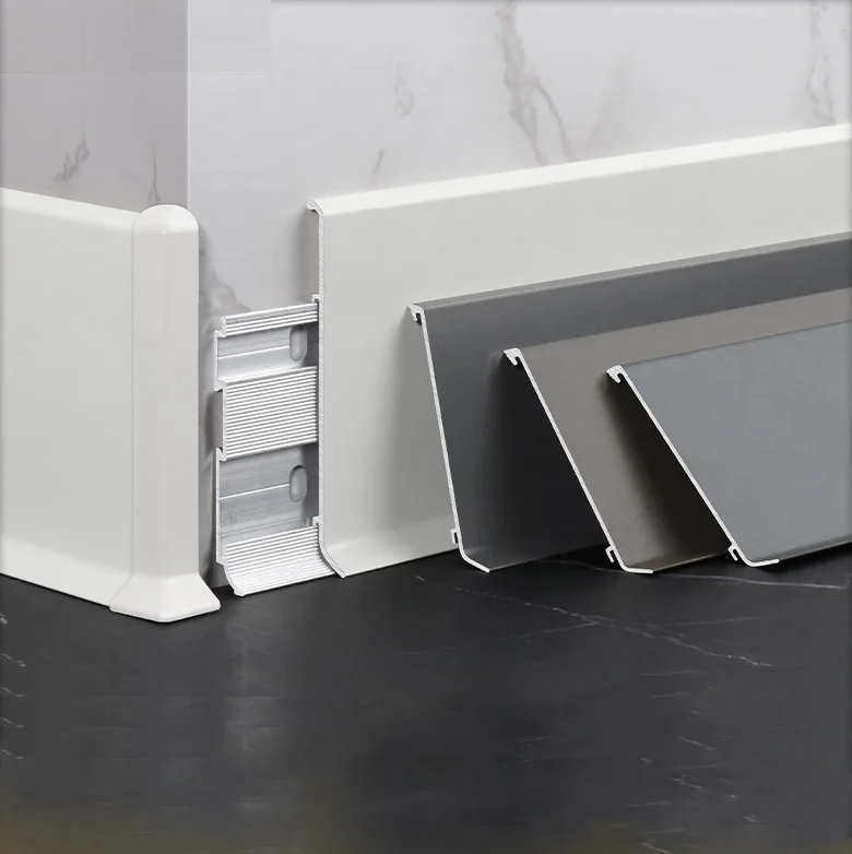 Manufacturer wholesale extremely narrow buckle aluminum alloy skirting board thickened metal wall corner line home decoration